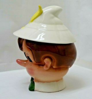 1950s DISNEY PINOCCHIO boy COOKIE JAR poppytrail METLOX CA pottery VERY GOOD 6