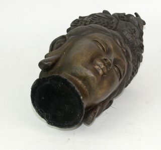 Vintage Cast Iron Buddha Statue Figurine Religious Decor Buddhism Double Face 5