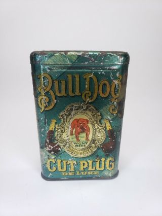Vintage Bull Dog Cut Plug Deluxe Tobacco Tin