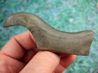 Fine 3 7/8 inch Ohio Banded Slate Birdstone with Arrowheads Artifacts 7
