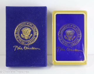Vtg Us President Bill Clinton Official White House Playing Cards - Gemaco