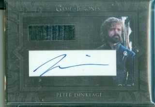 Game Of Thrones Inflexions Peter Dinklage Archive Cut Autograph Card