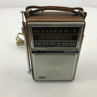 Ge Portable Radio Am/fm Transistor Vintage General Electric Model P977a 2.  A5