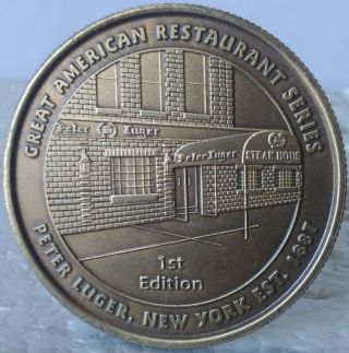 Great American Restaurant Series Medal From Peter Luger Of York Est.  1887