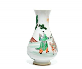 A Chinese Kangxi - Style Famille Verte Porcelain Vase 4