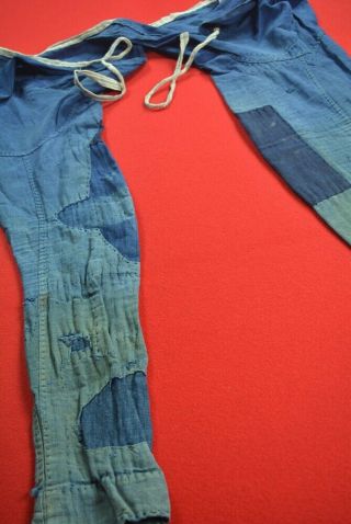 Xj39/310 Vintage Japanese Kimono Cotton Antique Patch Matahiki Indigo Blue 38 "