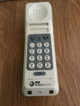 Vtg 1985 AT&T Nomad 4000 Cordless Telephone Complete White/Gray 2