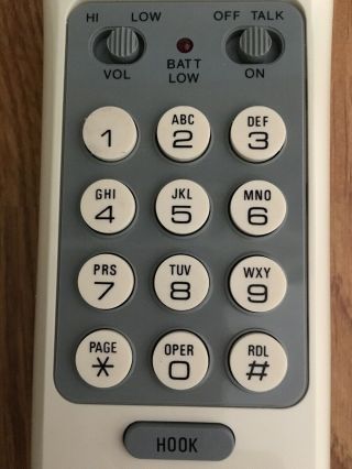 Vtg 1985 AT&T Nomad 4000 Cordless Telephone Complete White/Gray 3
