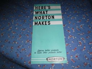 1952 Pamphlet Norton Company Worcester Massachusetts Variety Of Products