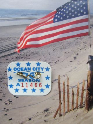 1976 Ocean City Jersey Seasonal Beach Badge/tag 43 Years Old