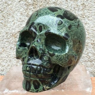 2.  37lb Natural Kambaba Jasper Quartz Skull Hand Carved Crystal Healing Hok1010