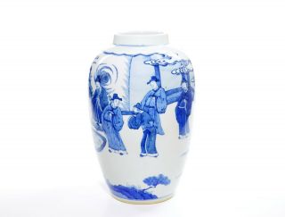 A Chinese Kangxi - Style Blue And White Porcelain Vase