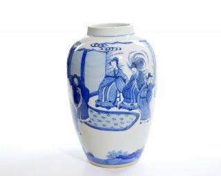 A Chinese Kangxi - Style Blue and White Porcelain Vase 2