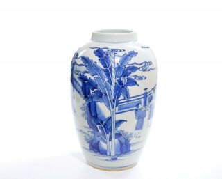 A Chinese Kangxi - Style Blue and White Porcelain Vase 5