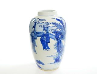 A Chinese Kangxi - Style Blue and White Porcelain Vase 6