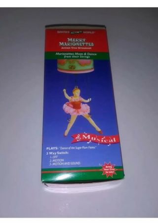 Merry Marionettes Rare Ballarina - Santas Action World Christmas Musical Ornament