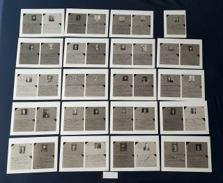 39 Photo Cards With Information On White Star Line Titanic Crew Members.