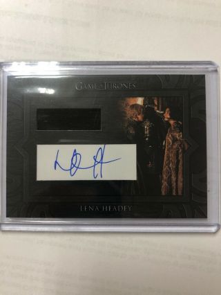 2019 Game Of Thrones Inflexions Autograph Relic Lena Headey Cersei Lannister