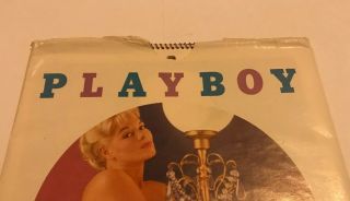 VINTAGE 1961 PLAYBOY PLAYMATE WALL CALENDAR W/COVER 12 4