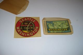 2 - Vintage Washington State Decals -.