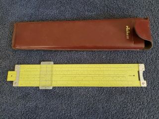 Vintage Pickett Slide Rule With Leather Case Model N4 - Es