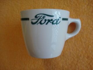 Ford Motor Green Script Cafeteria Coffee Cup/shenango China