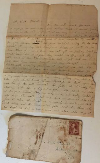 6 Antique Envelopes W/ Correspondence - Ephemera - 1880’s North Carolina