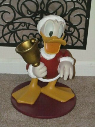 Donald Duck Big Fig Christmas Santa Disney W/ Bell Figure Statue
