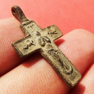 AWESOME ANTIQUE PIRATE TIMES CRUCIFIX CROSS OLD BLESSED VIRGIN MARY CHARM 4