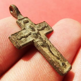 AWESOME ANTIQUE PIRATE TIMES CRUCIFIX CROSS OLD BLESSED VIRGIN MARY CHARM 5