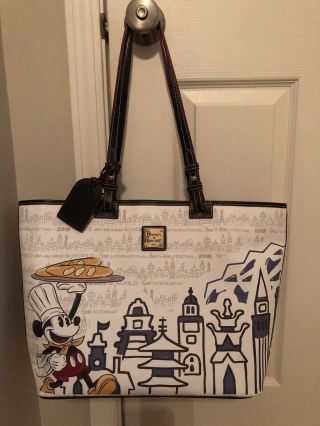 Nwt Disney Dooney Epcot 2018 Food And Wine Festival Tote