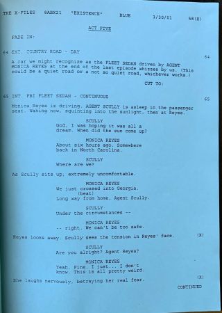 The X - Files Existence Script