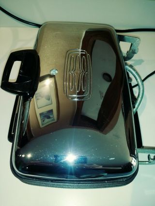 Vintage General Electric GE Grill & Waffle Maker A6G44T Mid Century 60s Chrome 7