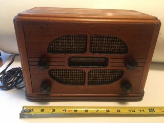 Antique General Electric Wood Tube Radio E - 52 Table Top Radio