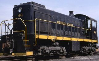Buffalo Creek Railroad Locomotive 48 1967 Photo Slide