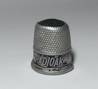 Radioak - Radium Charged Water Oakland Califorina - Aluminum Advertising Thimble