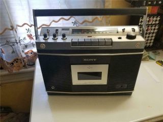 Rare Vintage Sony Cf - 550a One Point Stereo Am/fm Cassette Recorder