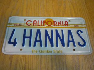 Vintage California Personalized License Plate 4 Hannas