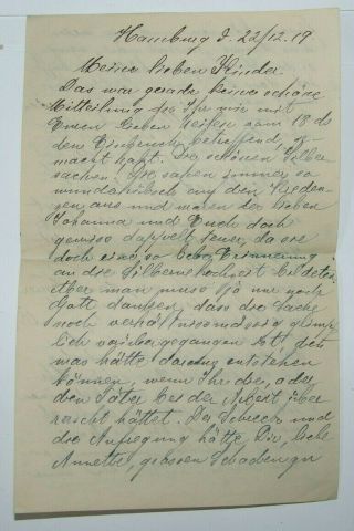 Jewish Judaica Antique German Letter Manuscript Signed Signature 1919