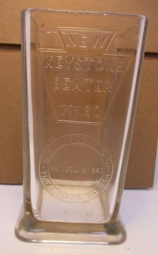 Keystone Egg Beater No 20 North Bros 1885 Glass Only