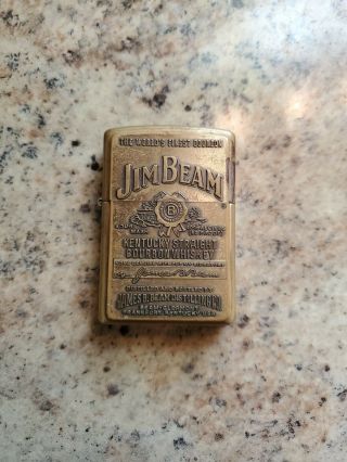 Vintage Cigarette Lighter Marked Jim Beam & Zippo Bradford Pa Usa