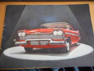 1958 Plymouth Stephen King Christine Sales Brochure 58 Fury Belvedere