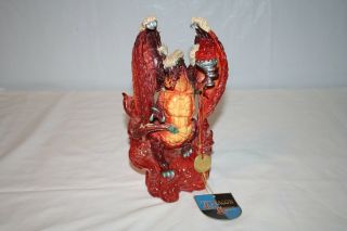 Dragon Lore Figurine Fire Dragon Limited Edition With Tag & Medallion