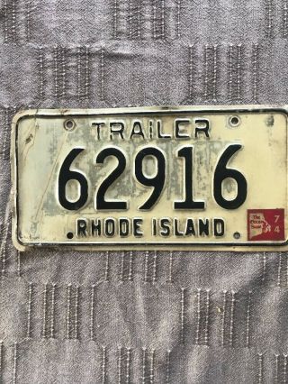1970’s Rhode Island License Plate