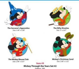 Disney D23 2018 Pin Set Mickey Through The Years