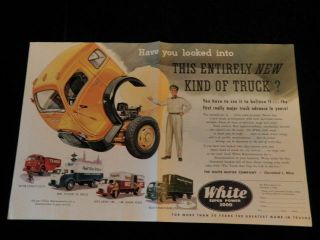 Vintage 1951 White Truck 2 Pg Pabst Beer Marshall Field Texaco Hotpoint Ad Qa6