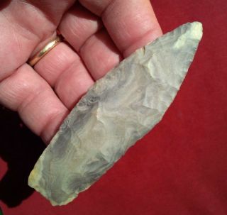 3 - 7/8 Agate Basin Missouri Arrowhead Authentic Indian Artifact Arrowheads