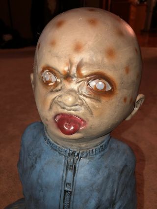 Spirit Halloween Zombie Baby Rare Lick Lolypop Gemmy Morbid 4
