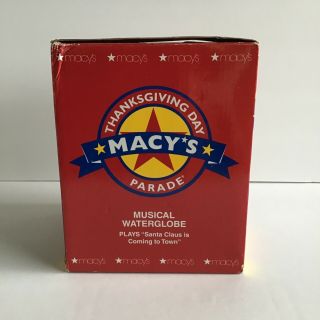 Macy’s Thanksgiving Day Parade Musical Waterglobe ⭐️ Limited Edition ⭐️ 2012 5