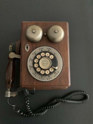 Wooden Wall Phone Rotary Dial - Western Electric Bell Telephone Model 951a1 - 3